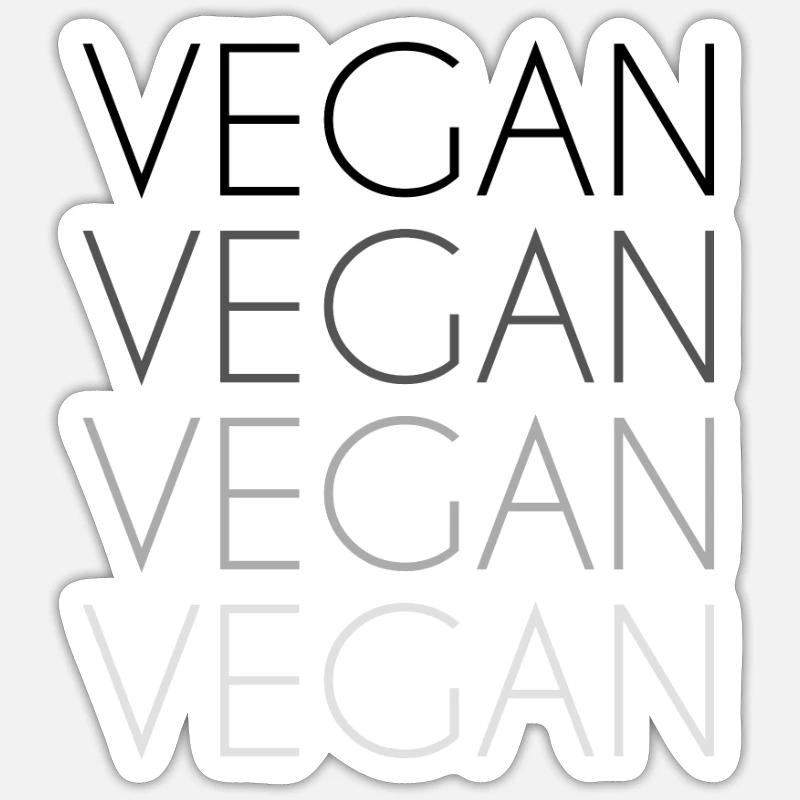 Lettrage végétalien - Sticker taille S (10 x 10 cm) - blanc mat