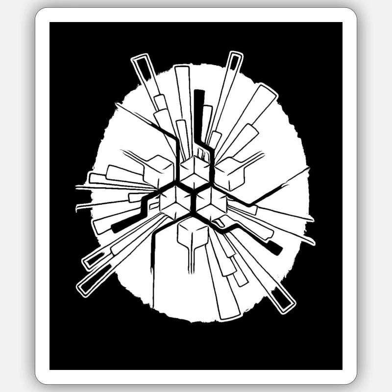 SIxXtrY - Sticker Größe S (10 x 10 cm) - Mattweiß