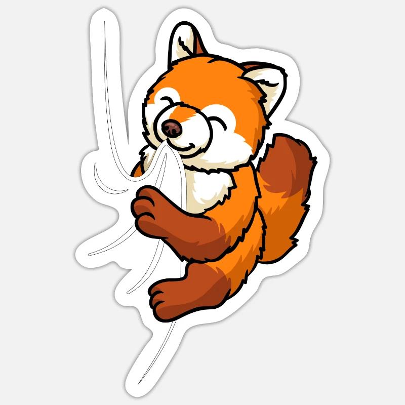 Biting Fox - Sticker Größe S (10 x 10 cm) - Mattweiß