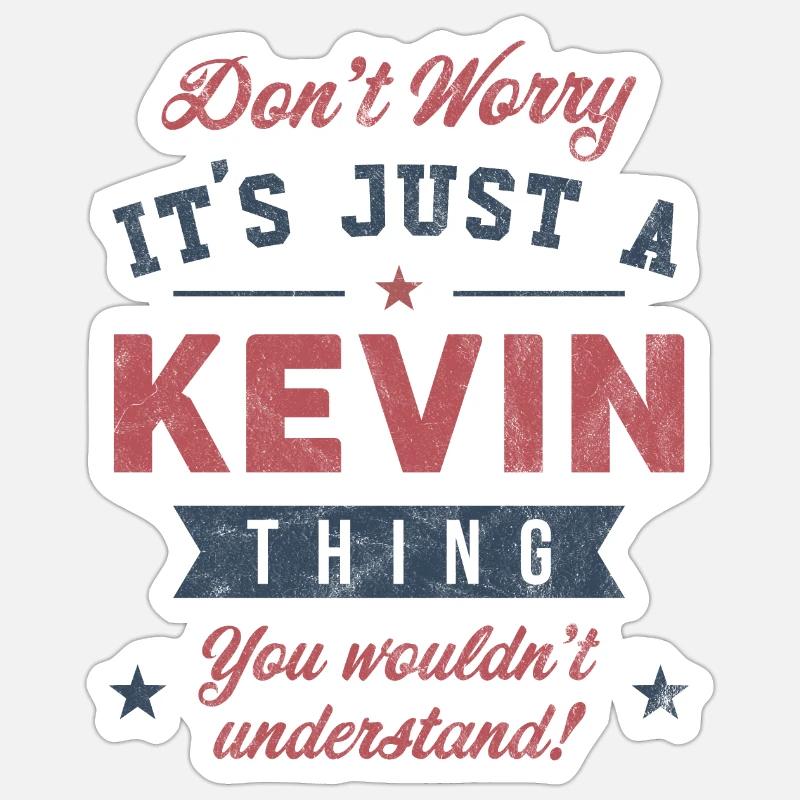 C’est un truc de Kevin - Sticker taille S (10 x 10 cm) - blanc mat