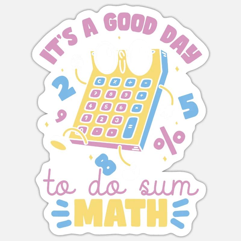 Math Teacher Quote - Sticker size S (10 x 10 cm) - white matte