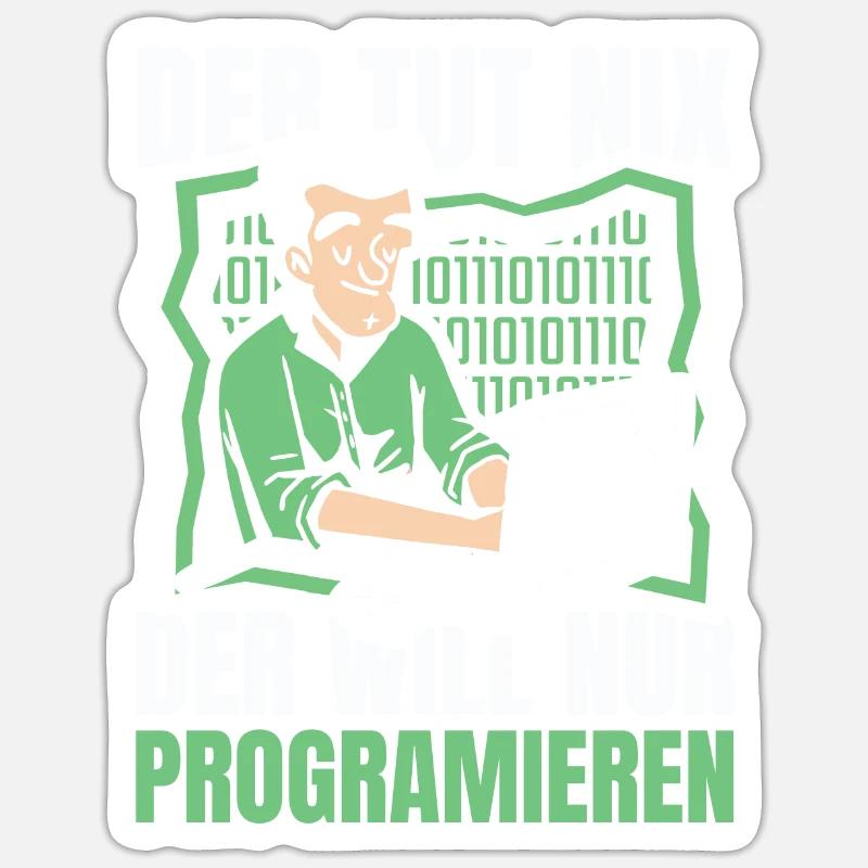 Entwickler Coder Programmierer Computer Sticker Größe S (10 x 10 cm)