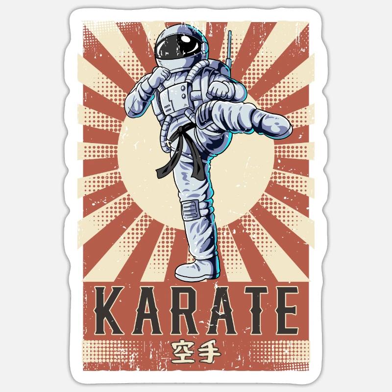 Karate - Sticker size S (10 x 10 cm) - white matte