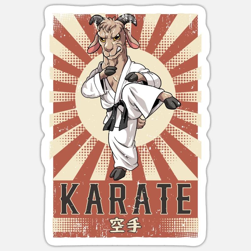 Karate - Sticker Größe S (10 x 10 cm) - Mattweiß