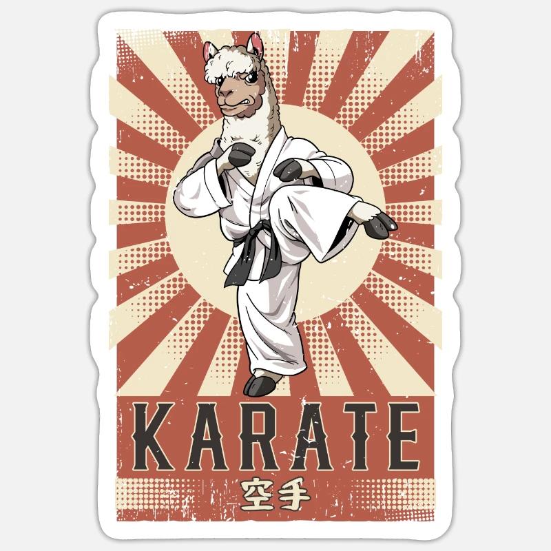 Karate - Sticker Größe S (10 x 10 cm) - Mattweiß