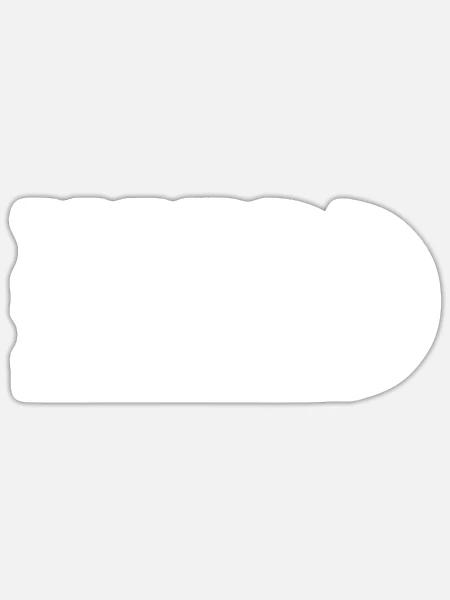 Harte Bälle - Lustiger Baseball - Sticker Größe S (10 x 10 cm) - Mattweiß