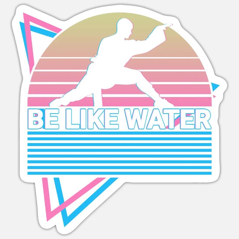 Kung Fu Retro - Sticker size S (10 x 10 cm) - white matte