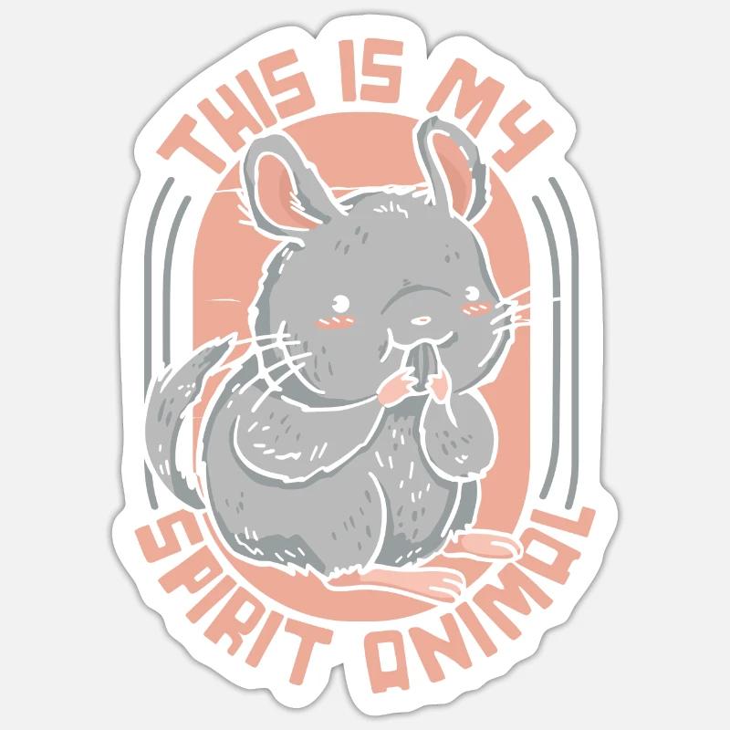 C’est mon animal à queue courte longue queue Sticker taille S (10 x 10 cm)