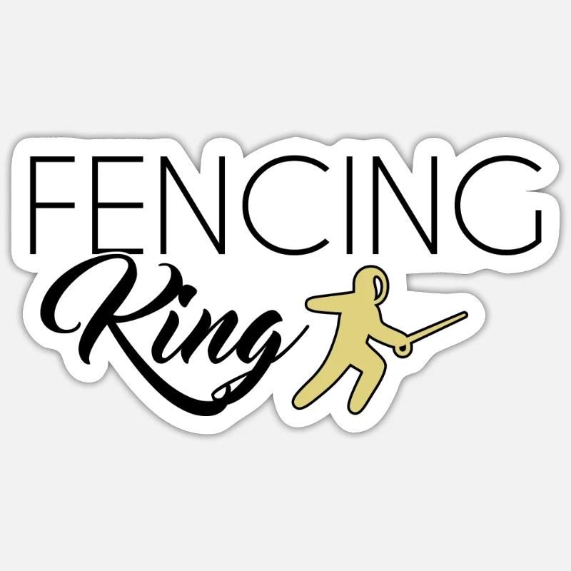 Fencing King - Sticker size S (10 x 10 cm) - white matte