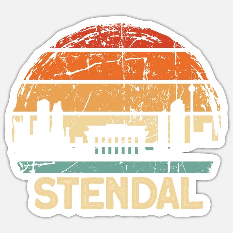 Stendal - Sticker taille S (10 x 10 cm) - blanc mat