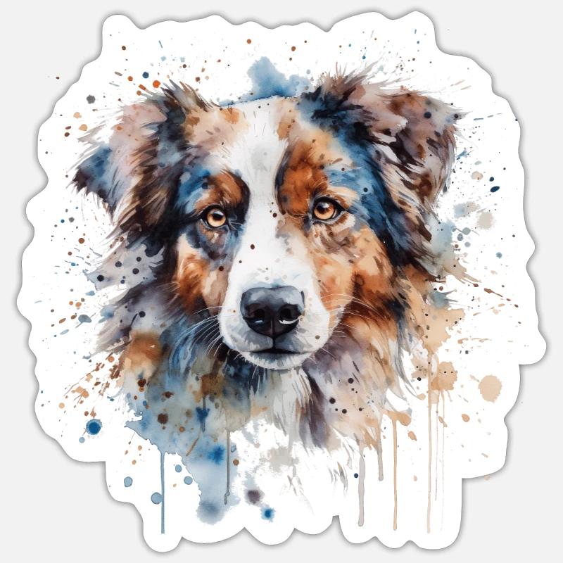Australian Shepherd Sticker Größe S (10 x 10 cm)