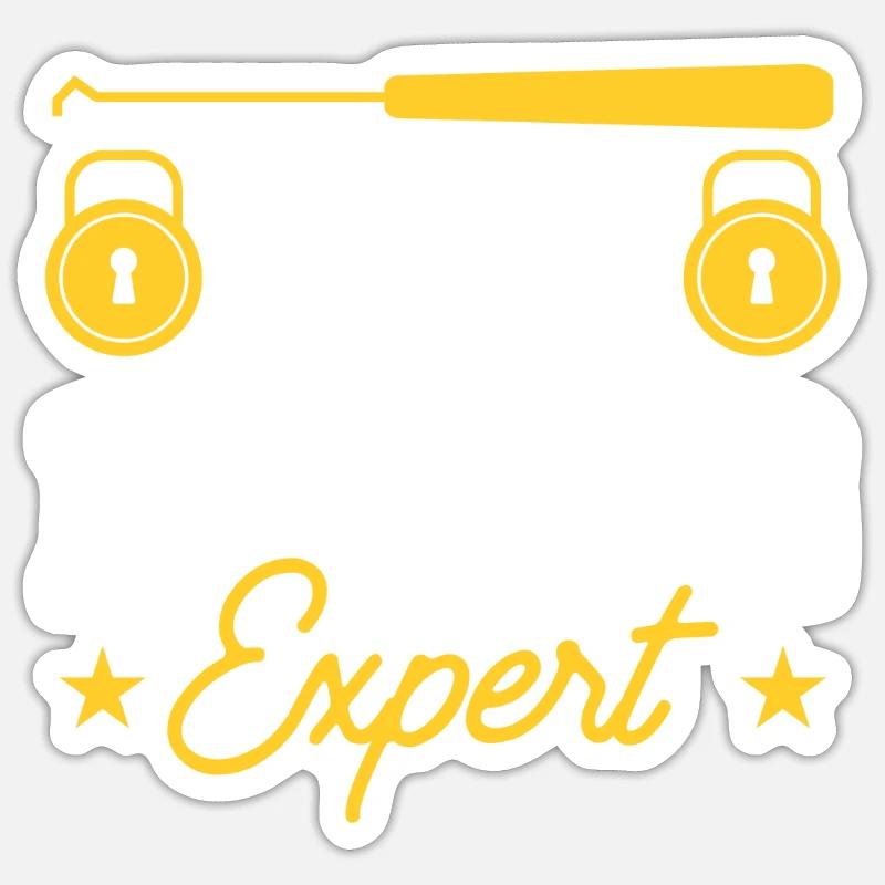 Lockpicking Experte Lock Picking Knacken Schloss Sticker Größe S (10 x 10 cm)