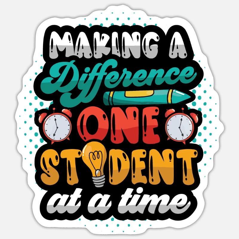 Making a difference - Sticker size S (10 x 10 cm) - white matte