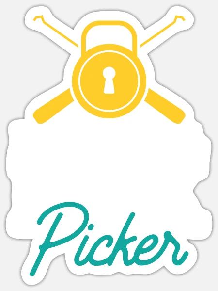 Professioneller Schlossknacker Lock Picker Knacken - Sticker Größe S (10 x 10 cm) - Mattweiß