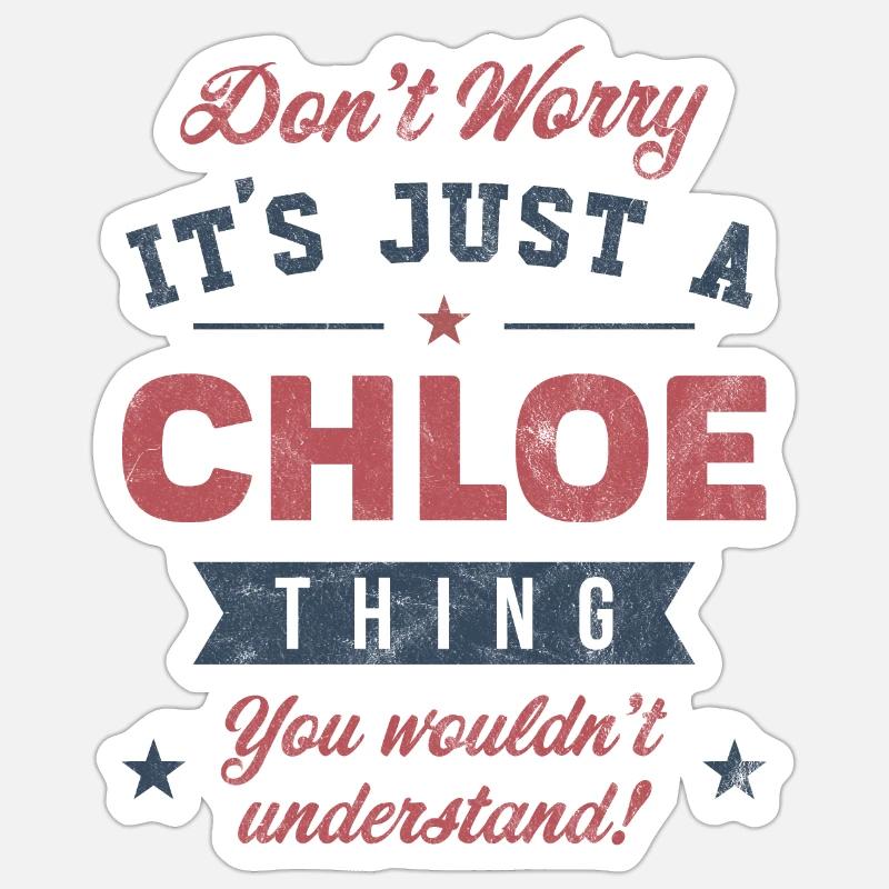 C’est un truc de Chloé - Sticker taille S (10 x 10 cm) - blanc mat