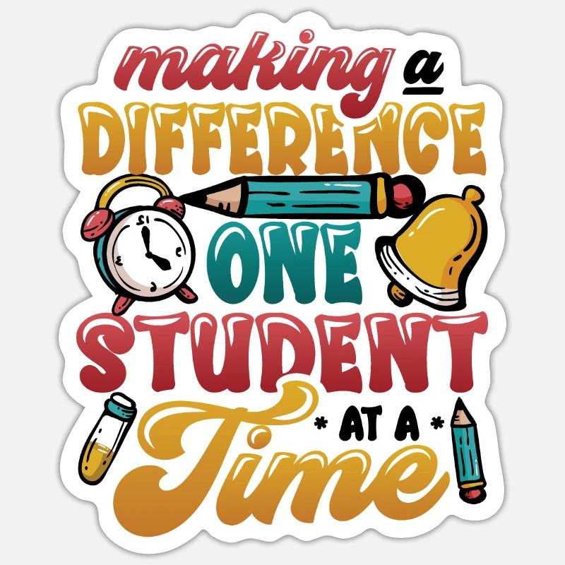 Making a difference - Sticker size S (10 x 10 cm) - white matte