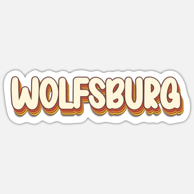 Wolfsburgerin Wolfsburger Wolfsburg - Sticker Größe S (10 x 10 cm) - Mattweiß
