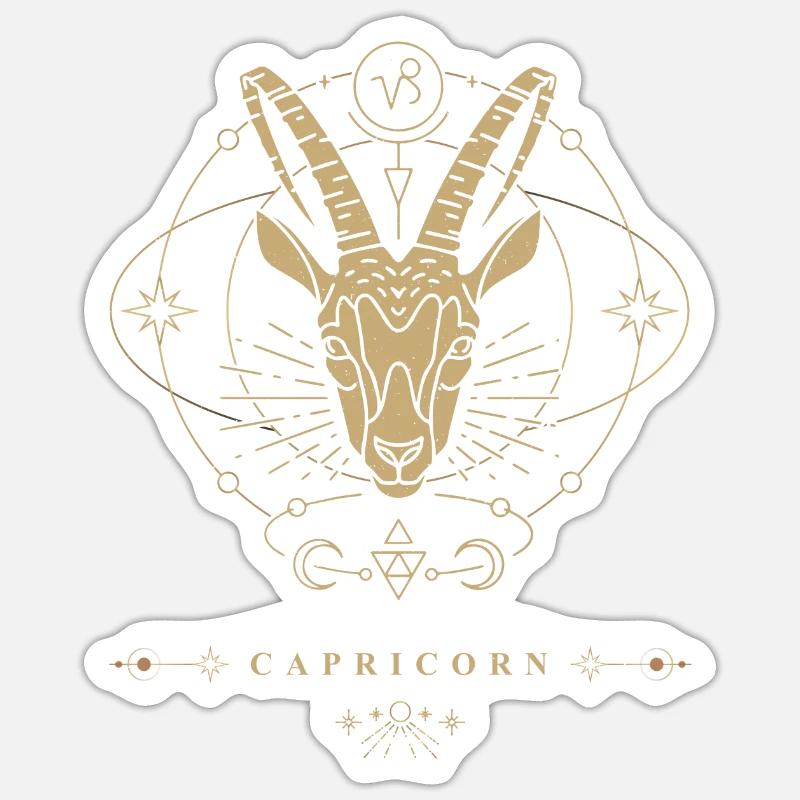 Steinbock Sternzeichen Sticker Größe S (10 x 10 cm)