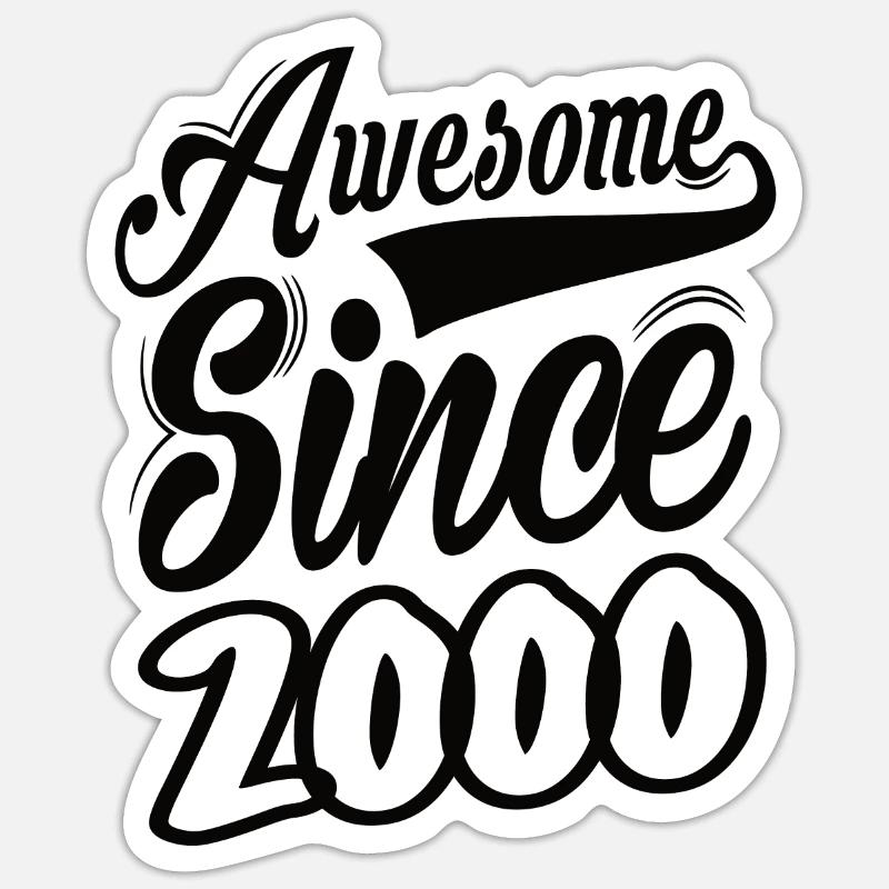 Awesome Since 2000 - Sticker size S (10 x 10 cm) - white matte