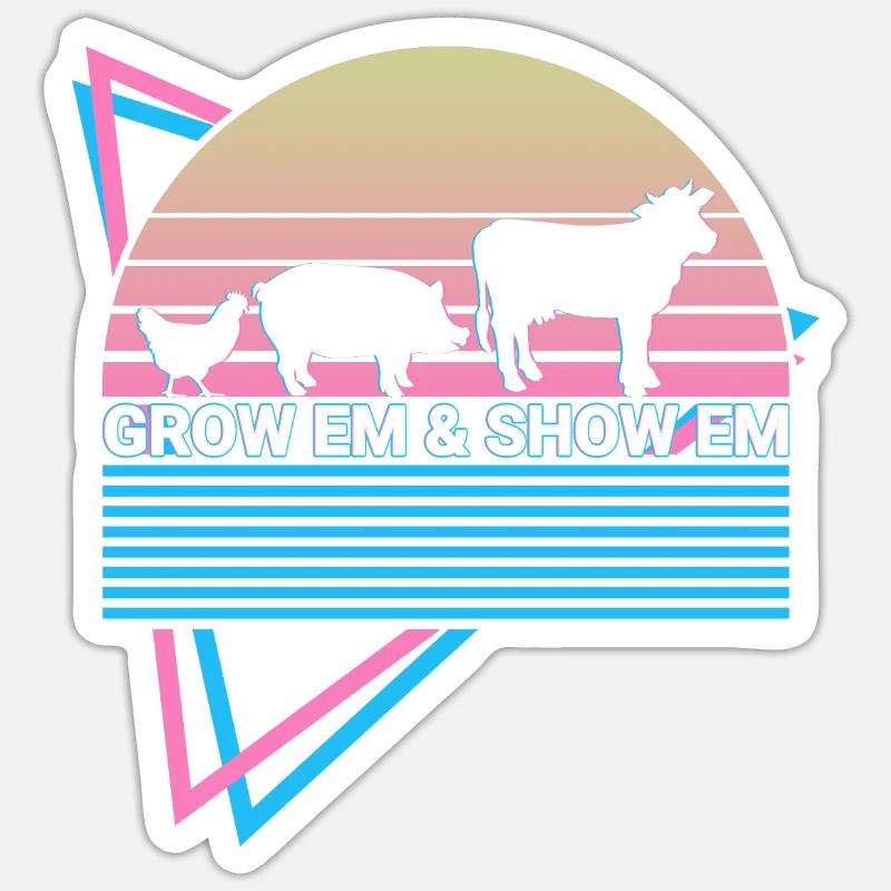 Rétro de l’élevage Sticker taille S (10 x 10 cm)