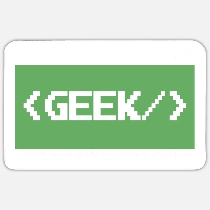 Entwickler Coder Programmierer Geek Sticker Größe S (10 x 10 cm)