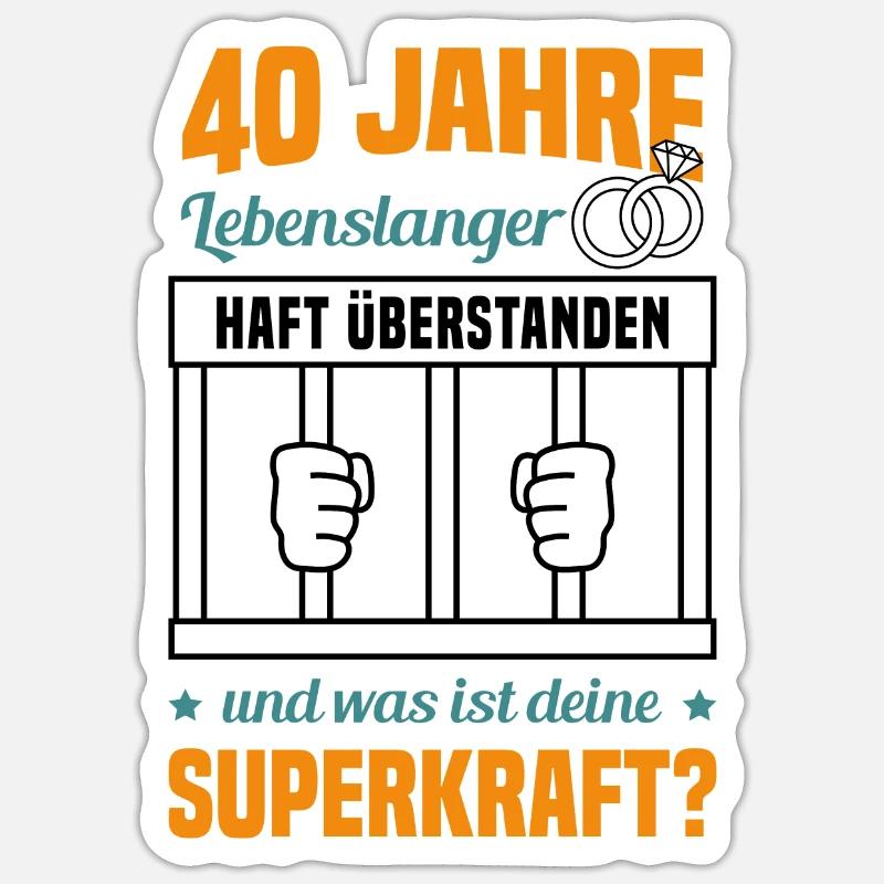 Hochzeitstag Jubiläum Verheiratet Ehe Ehemann Sticker Größe S (10 x 10 cm)