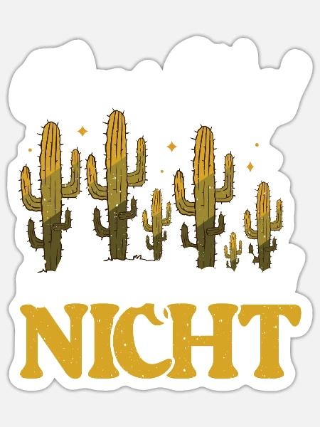 Finger weg! Ich kuschel nicht Kaktusliebhaber - Sticker Größe S (10 x 10 cm) - Mattweiß