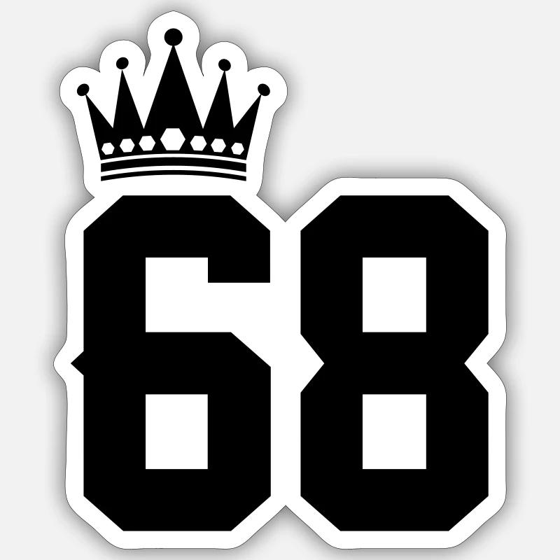 68 - Sticker size S (10 x 10 cm) - white matte