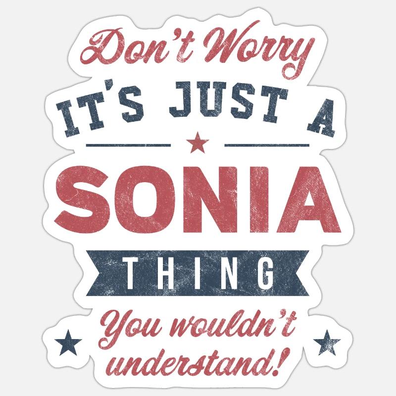 C’est un truc de Sonia - Sticker taille S (10 x 10 cm) - blanc mat