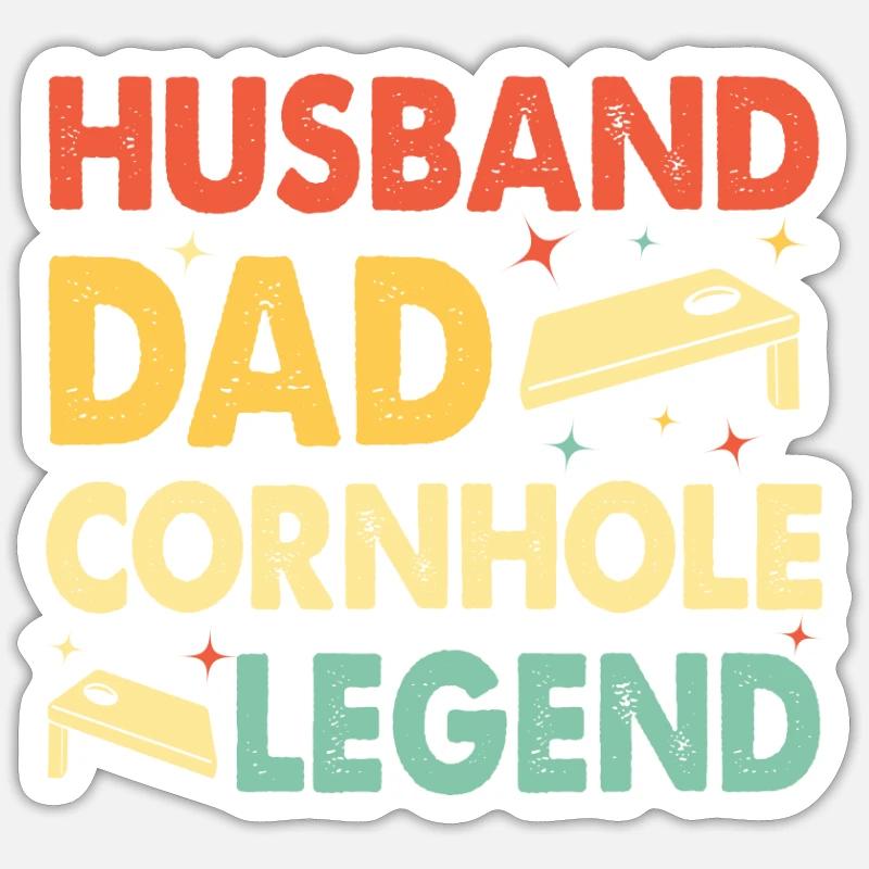 Funny Cornhole Game Player Lovers Sticker size S (10 x 10 cm)