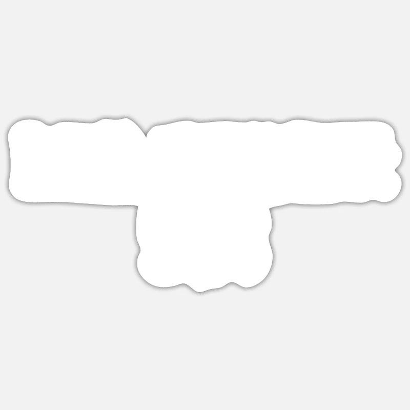 Amputiertes Bein Prothese Geschenk - Sticker Größe S (10 x 10 cm) - Mattweiß