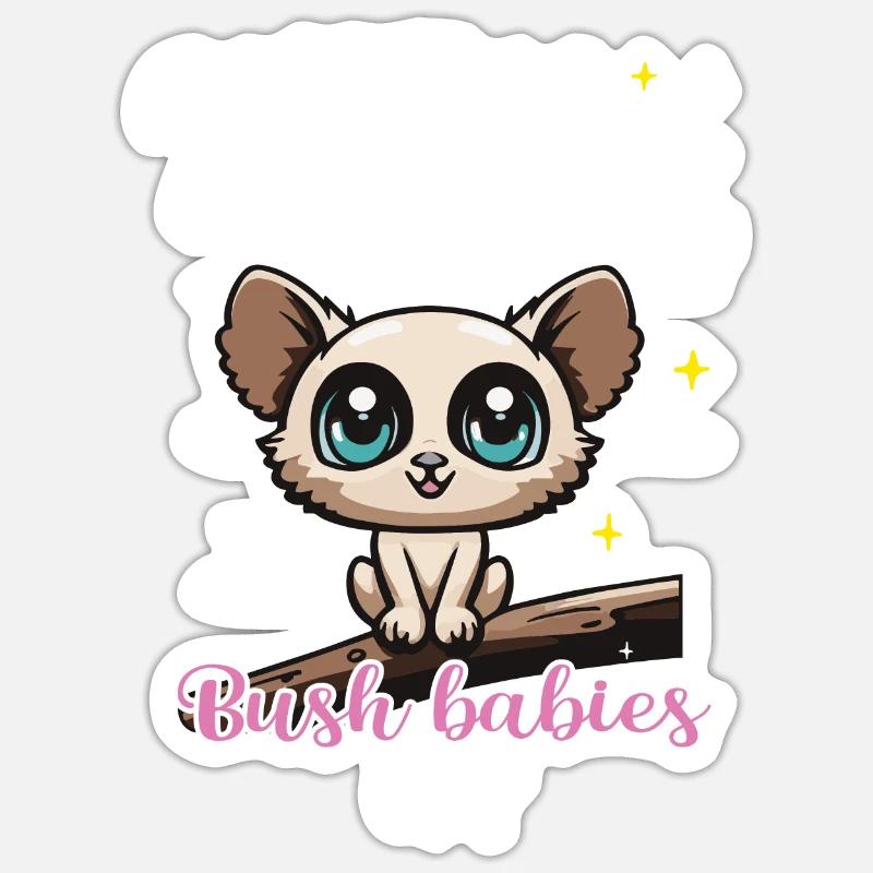 Galago - Sticker size S (10 x 10 cm) - white matte