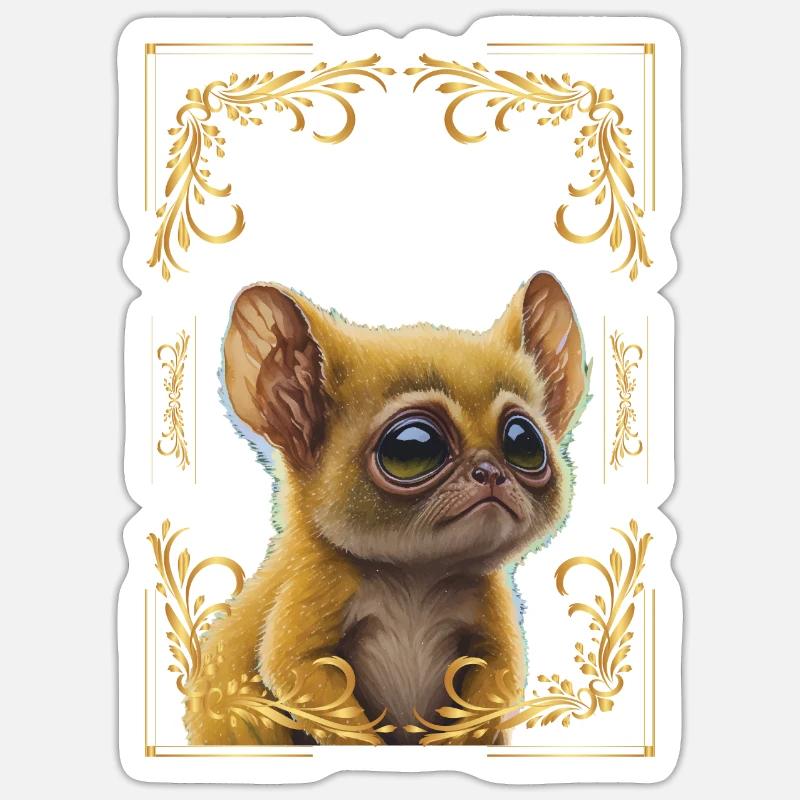 Galago - Sticker Größe S (10 x 10 cm) - Mattweiß