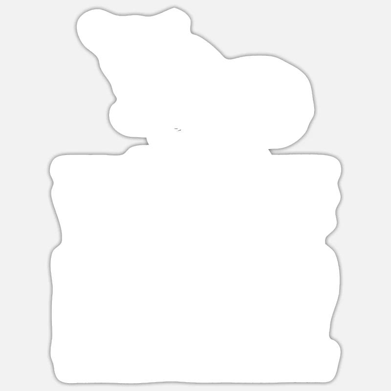Galago - Sticker Größe S (10 x 10 cm) - Mattweiß
