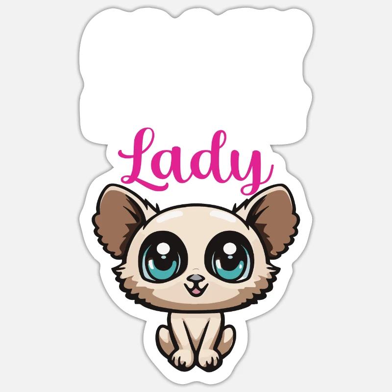 Galago - Sticker Größe S (10 x 10 cm) - Mattweiß