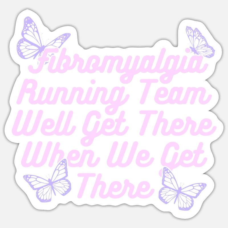 Fibromyalgie rhumatisme papillon - Sticker taille S (10 x 10 cm) - blanc mat