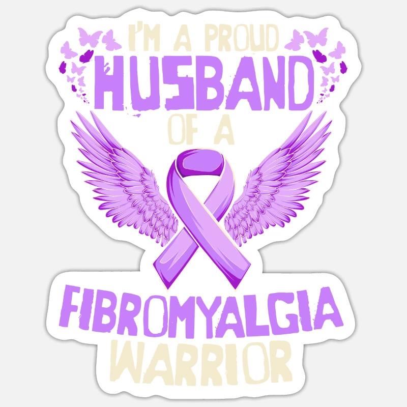 Fibromyalgie Rheuma Ehemann Sticker Größe S (10 x 10 cm)
