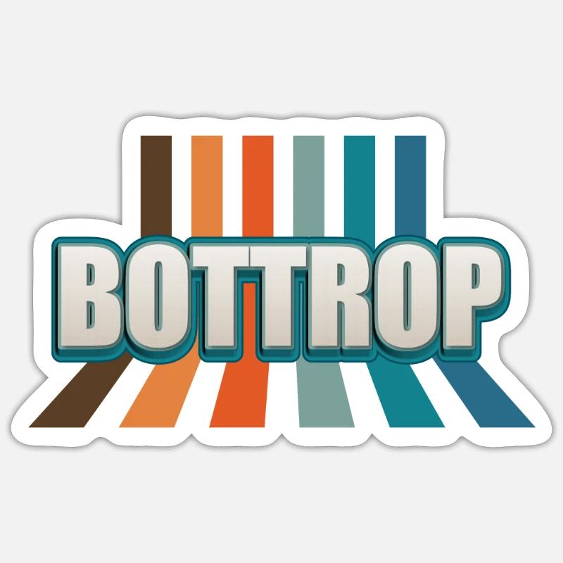 Bottropérine Bottroper Bottrop - Sticker taille S (10 x 10 cm) - blanc mat