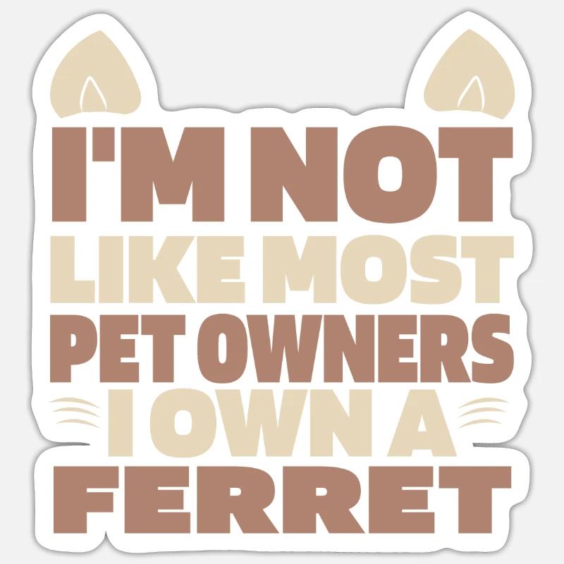 Frettchen Iltis Sticker Größe S (10 x 10 cm)