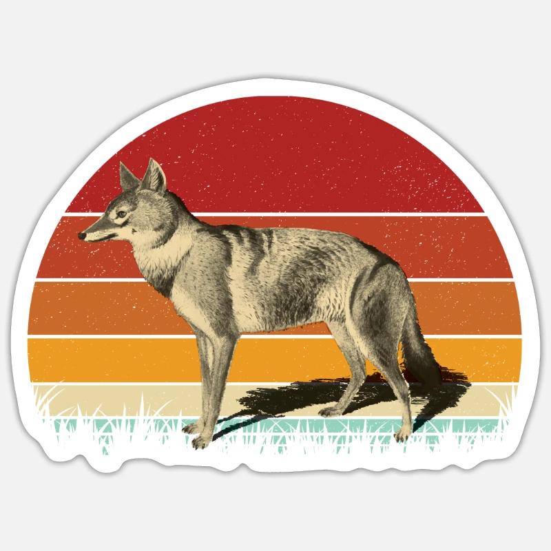 Jackal - Sticker size S (10 x 10 cm) - white matte
