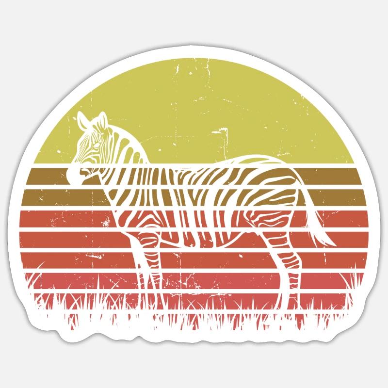 Zebra - Sticker Größe S (10 x 10 cm) - Mattweiß
