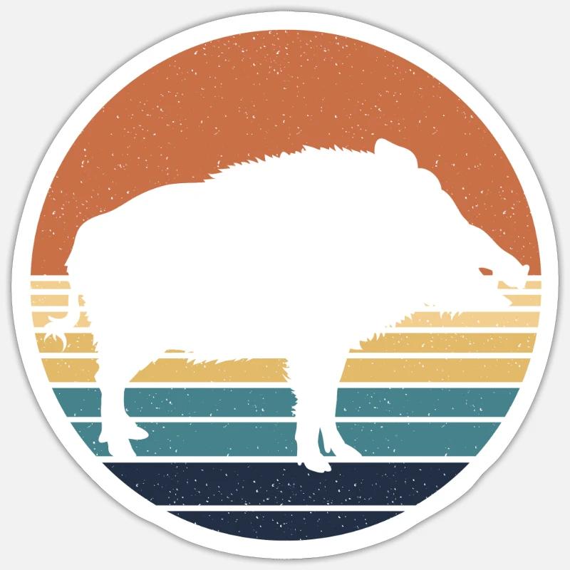 Warthog - Sticker size S (10 x 10 cm) - white matte