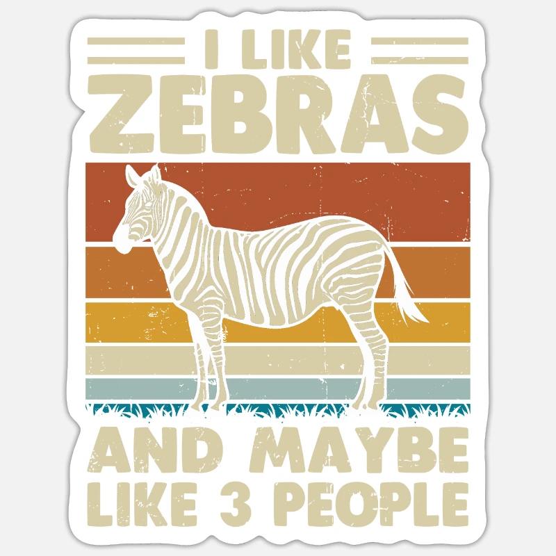 Zebra - Sticker size S (10 x 10 cm) - white matte