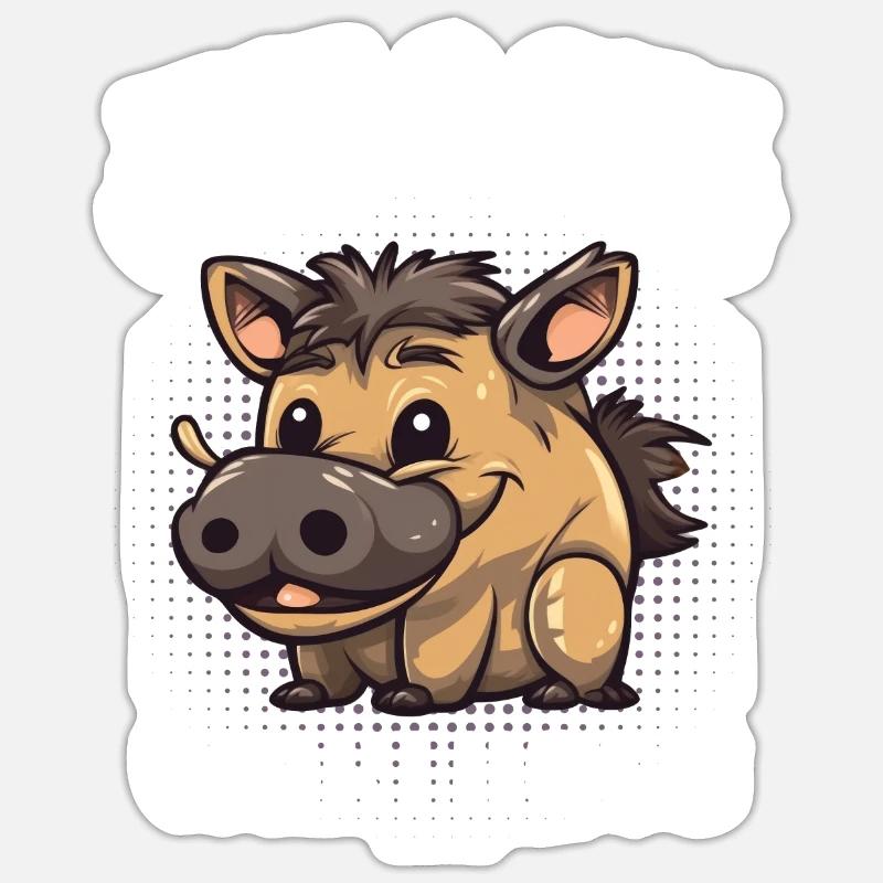 Phacochère Sticker taille S (10 x 10 cm)