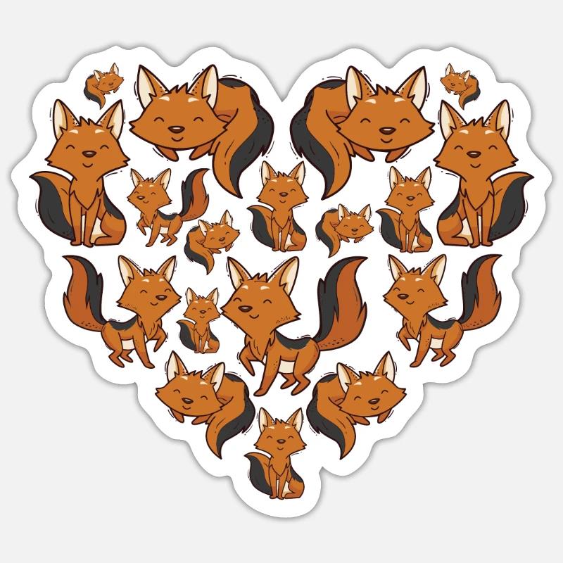 Chacal - Sticker taille S (10 x 10 cm) - blanc mat