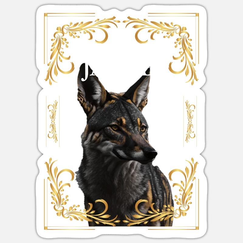 Jackal - Sticker size S (10 x 10 cm) - white matte