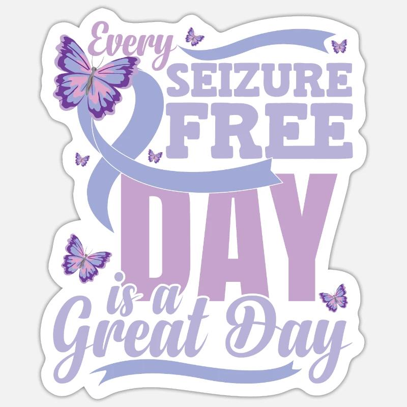 Citation de sensibilisation à l’épilepsie - Sticker taille S (10 x 10 cm) - blanc mat