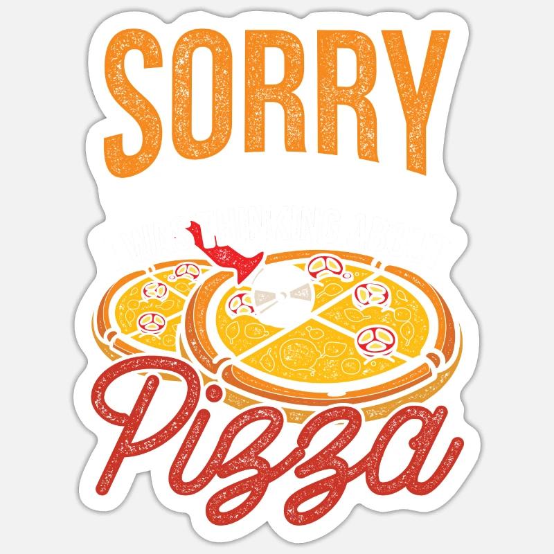 Pizza maker Pizzaiolo - Sticker taille S (10 x 10 cm) - blanc mat