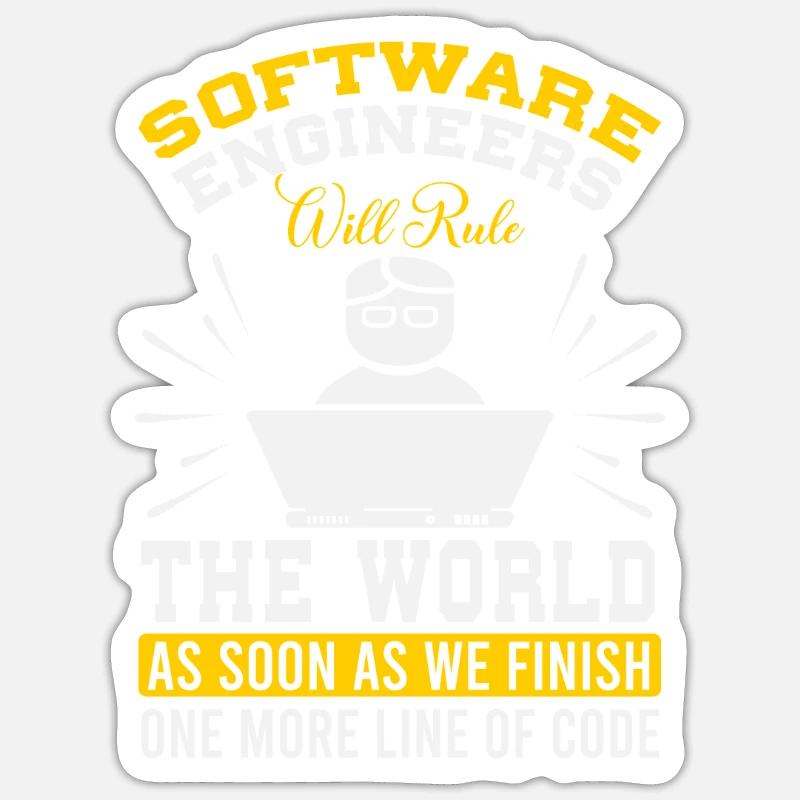Programmeur Ordinateur Admin Codeur Développeur de logiciels Sticker taille S (10 x 10 cm)