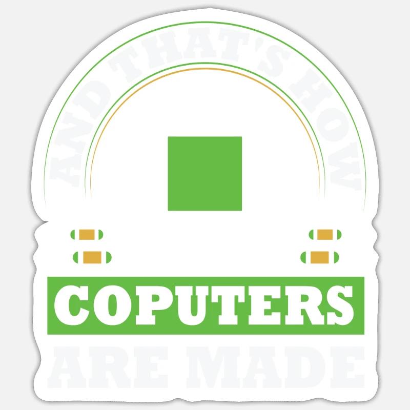 Programmierer, Informatik, Coder Software - Sticker Größe S (10 x 10 cm) - Mattweiß